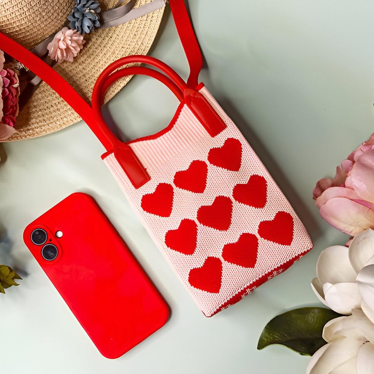 Мини-сумка вязаная Красный (25-551) - фото 2