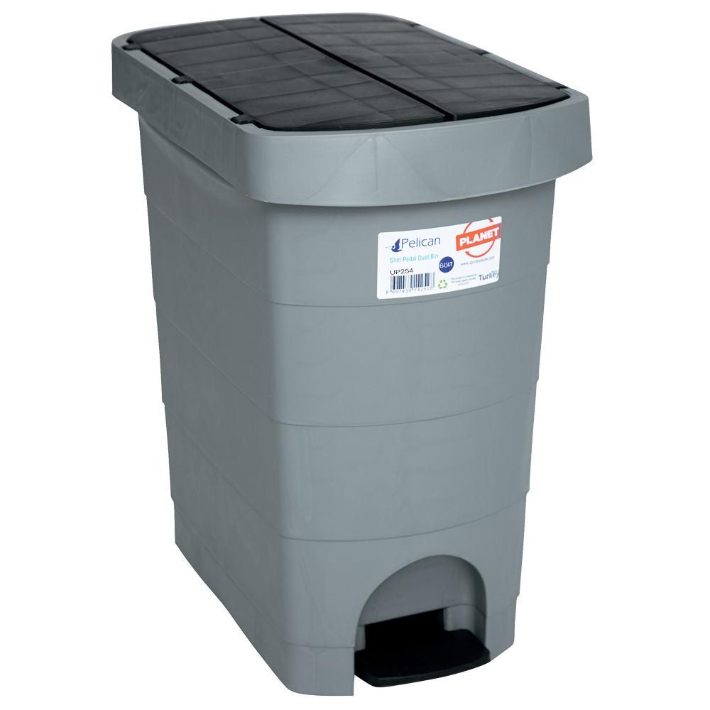 Відро з педаллю Planet Pelican 60 л Сіро-чорний