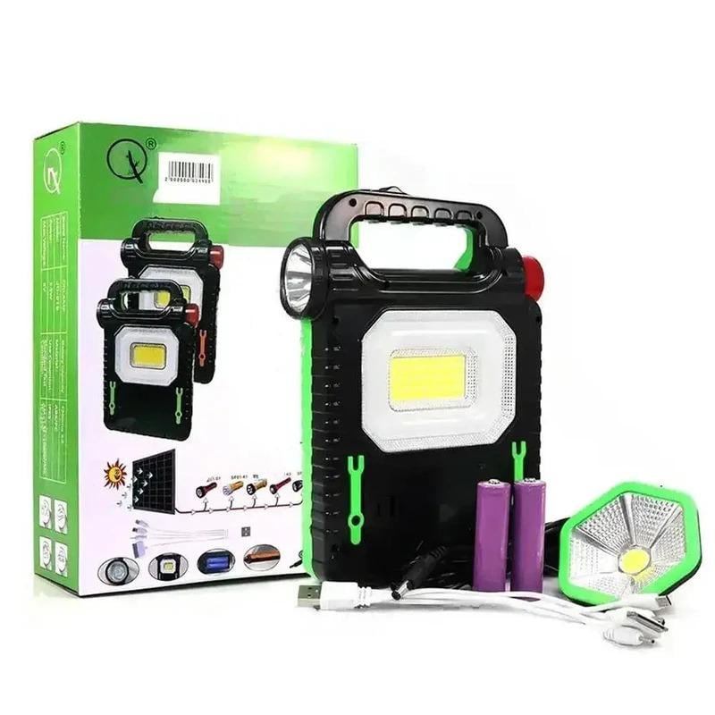 Лампа акумуляторная YJ-6870U солнечной панелью Черно-зеленый (234568141_432)