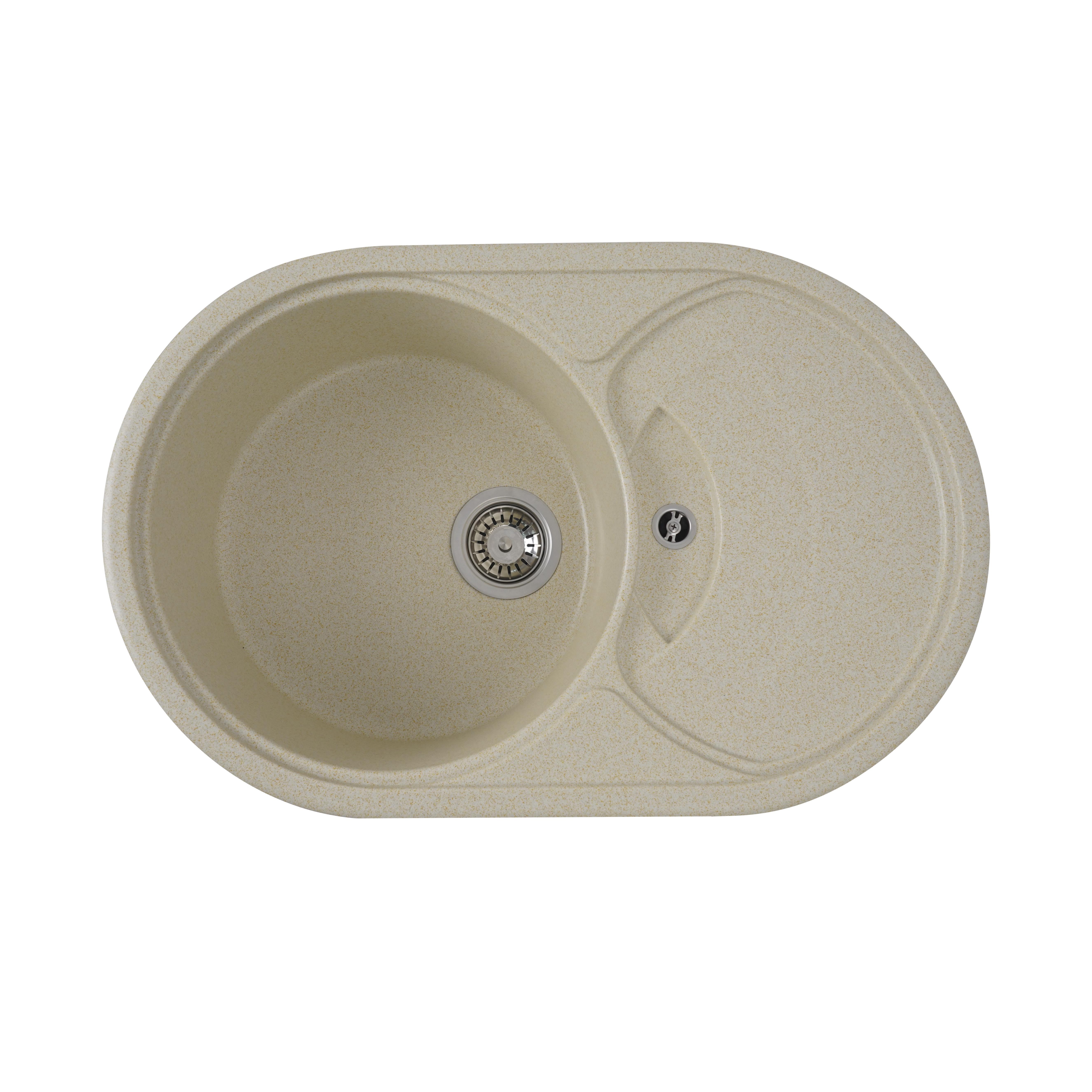 Мойка для кухни Platinum 7750 Gazzo гранит глянец Песочный