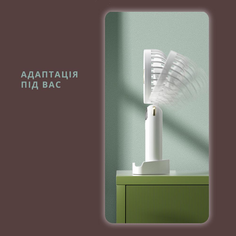 Вентилятор мини-аккумуляторный Handy Mini Fan ручной/нашейный/карманный Белый (VNTLTR-WHT-0856) - фото 4 Вентилятор мини-аккумуляторный Handy Mini Fan ручной/нашейный/карманный Белый (VNTLTR-WHT-0856) - фото 4