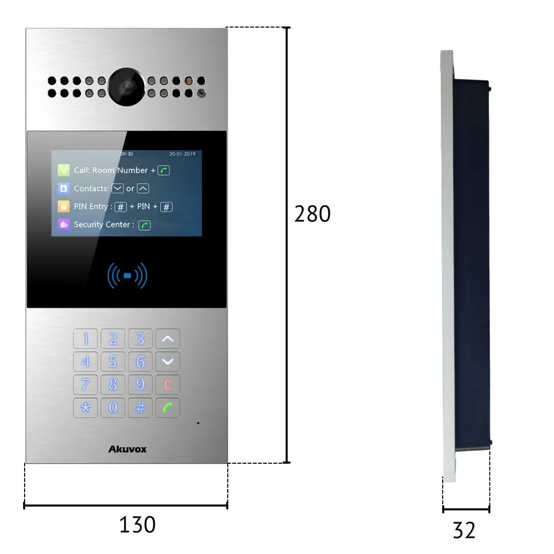 Панель виклику IP Akuvox R28A (179884) - фото 2 Панель виклику IP Akuvox R28A (179884) - фото 2