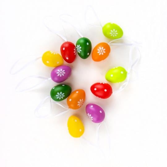 Набор мини-яиц пасхальных Elisey Цветочки 12 шт. (9109-036)