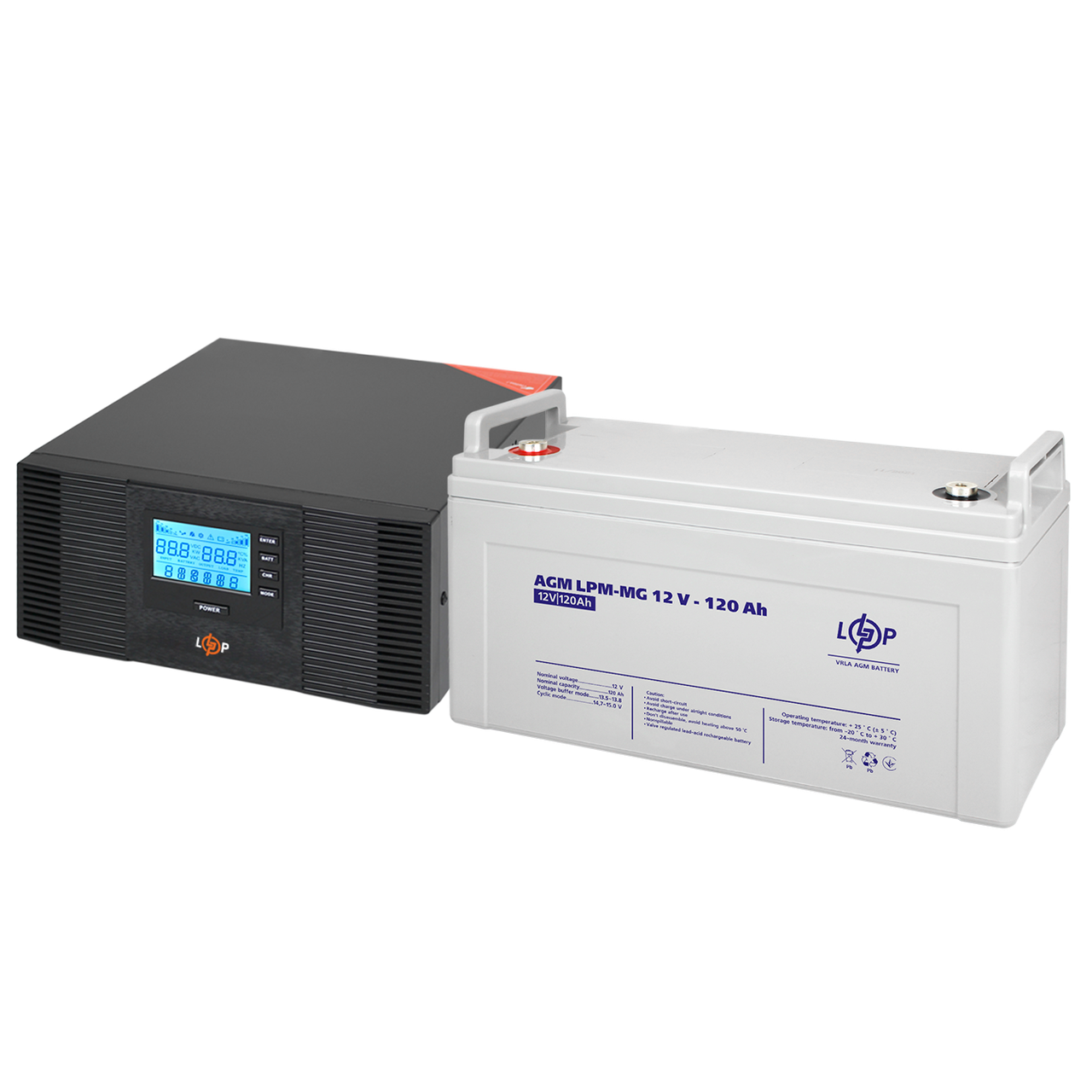 Комплект резервного живлення LP LogicPower Джерело безперебійного живлення/мультигелева батарея UPS B1500/АКБ MG 1440W