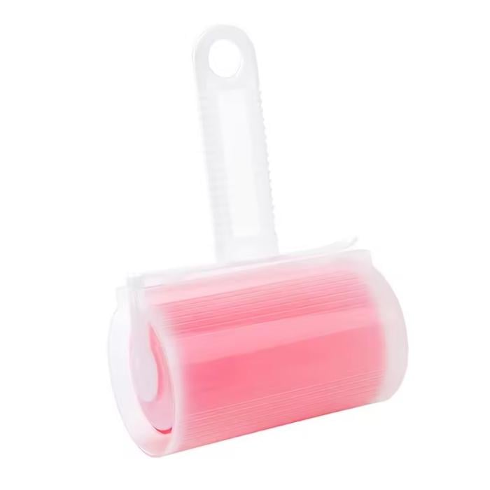 Ролик многоразовый силиконовый липкий Розовый (1037)