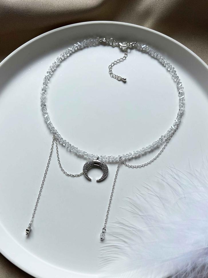 Колье из белого хрусталя (5649)