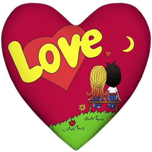 Подушка сердце Love 37x37 см Красный (4PS_17LV005)