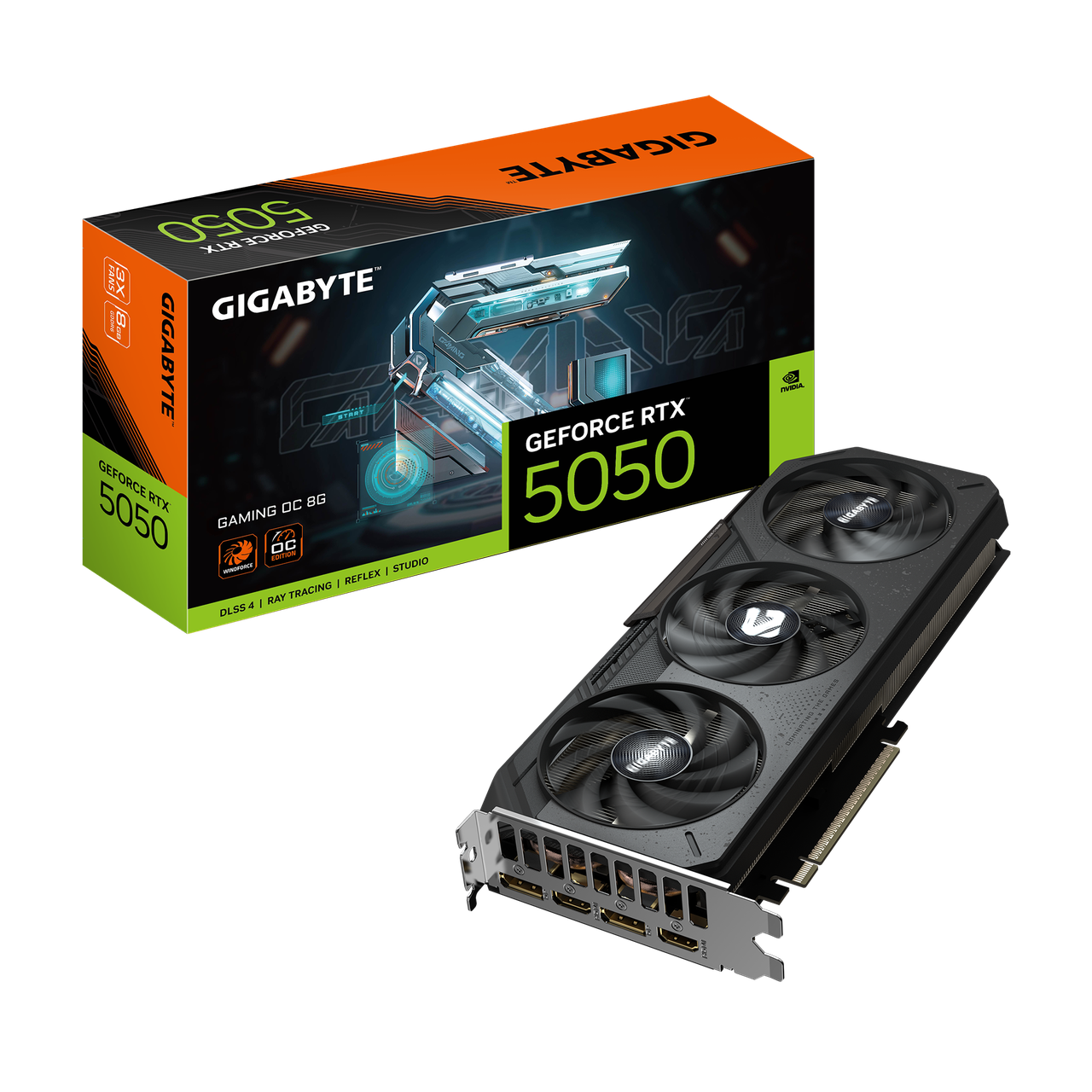 Видеокарта Gigabyte Gaming OC RTX 5050 GDDR6 8 Гб (GV-N5050GAMING OC-8GD)