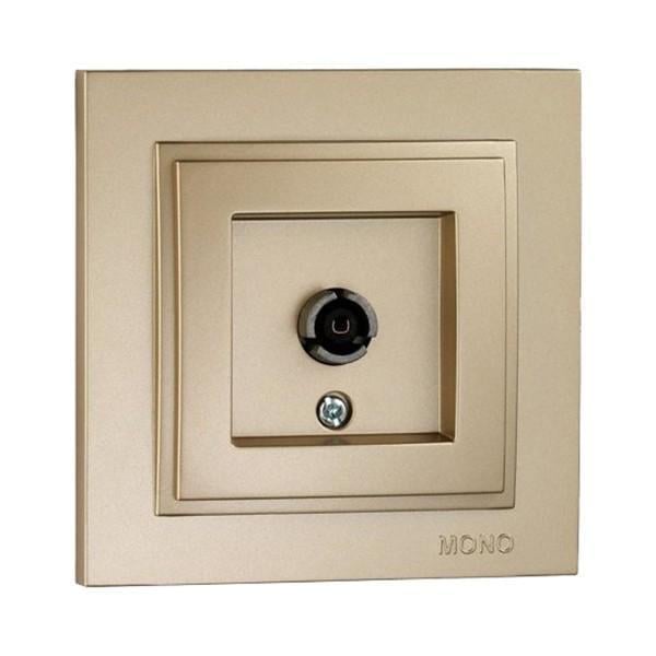 Розетка Mono Electric Despina телевизионная конечная Титан (102-222205-138)