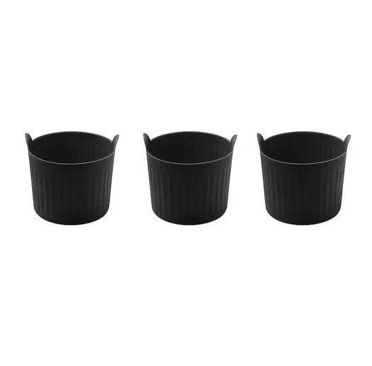 Набор силиконовых форм для выпечки кексов и маффинов 3 шт. Черный