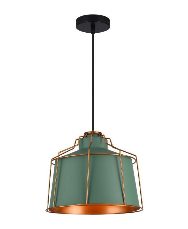 Світильник стельовий одинарний GTV GOA E27 IP20 Ø 32 см Зелений (27550493)