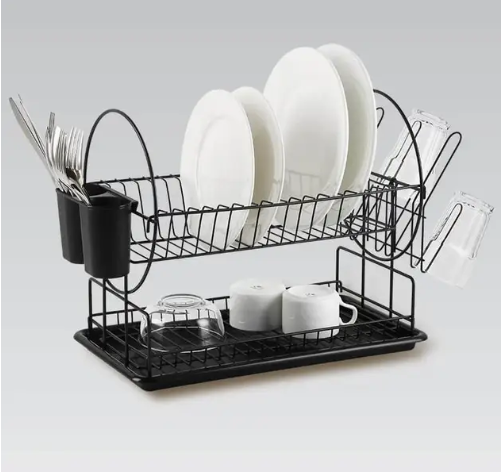 Сушилка настольная Bohmann 2-х ярусная 420x230x365 мм Черный (7327 Black)