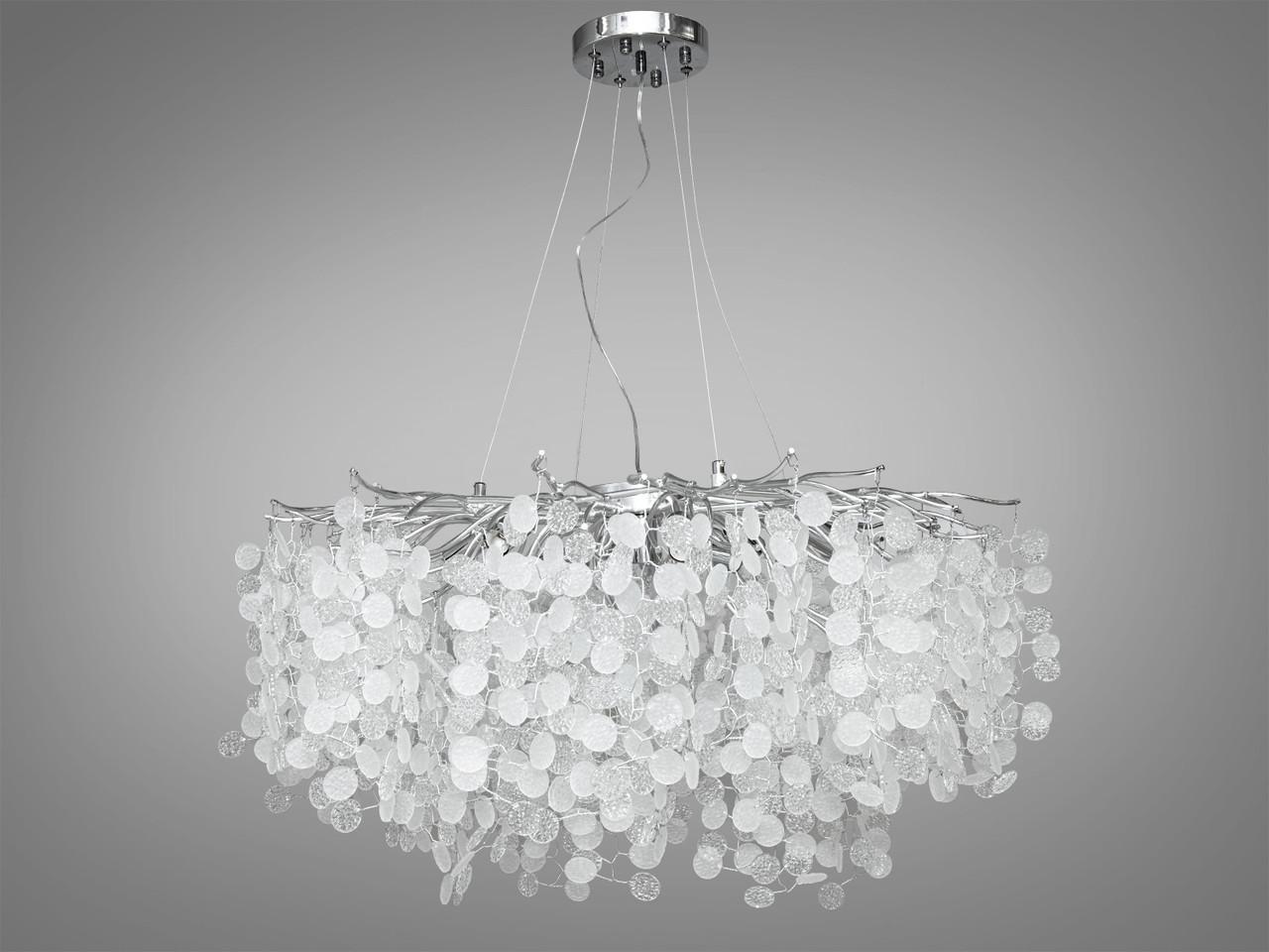 Люстра хрустальная Глициния 10 ламп Хром (602-800CH)