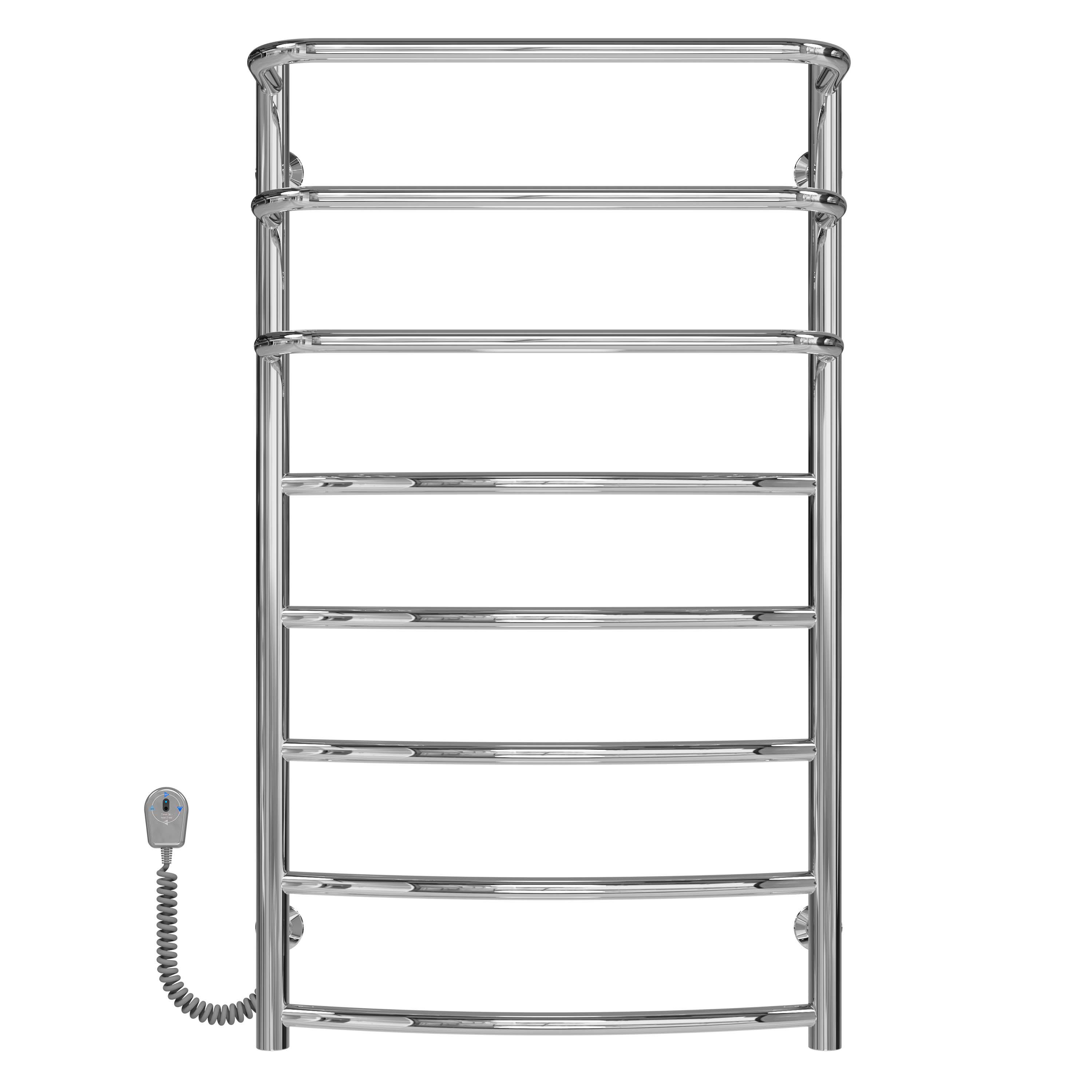 Полотенцесушитель электрический Deffi Каскад Дуга П8 EF16 левое подключение нержавеющая сталь 500х900 мм Хром (C.KD.90.50.8.E.C.L.5)