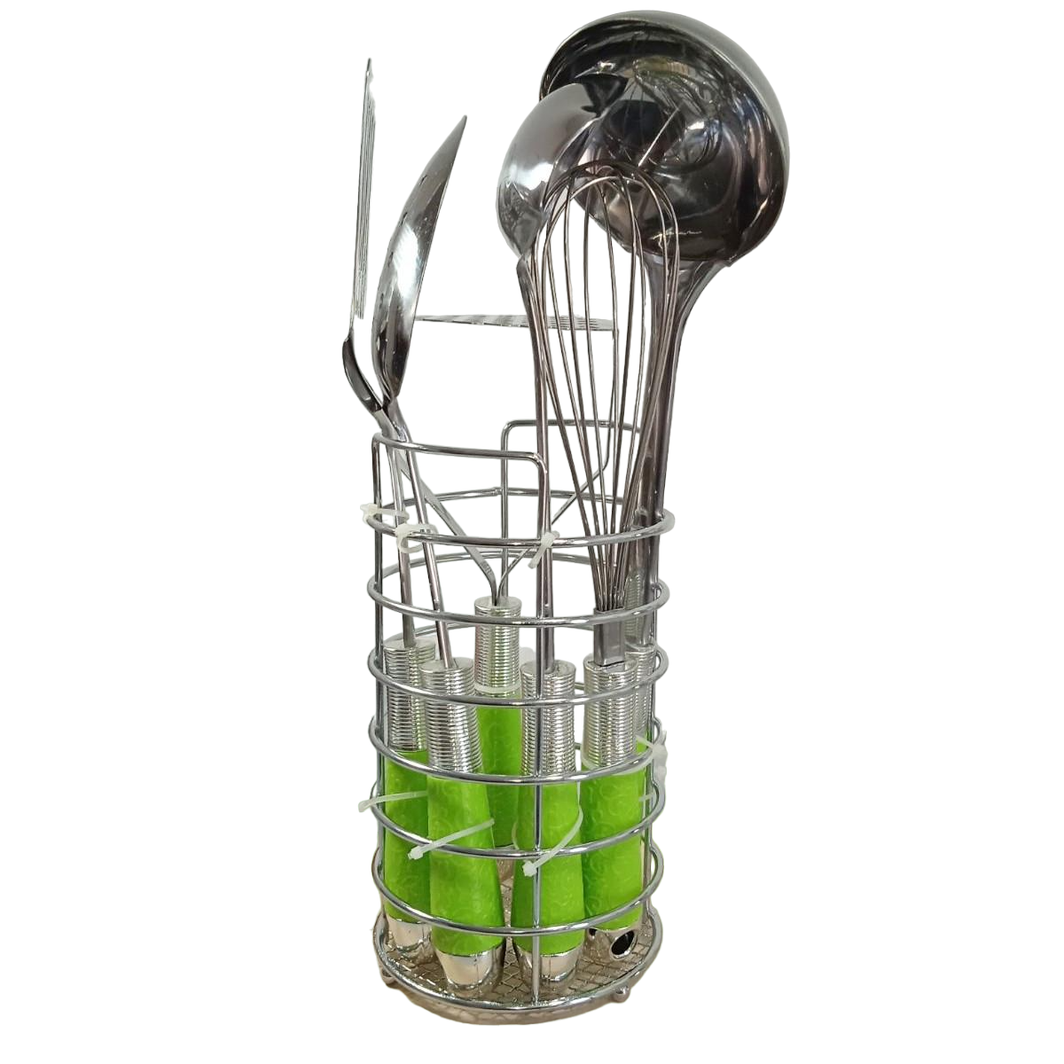 Набор кухонных принадлежностей в настольной подставке из нержавеющей стали (MR-1500)