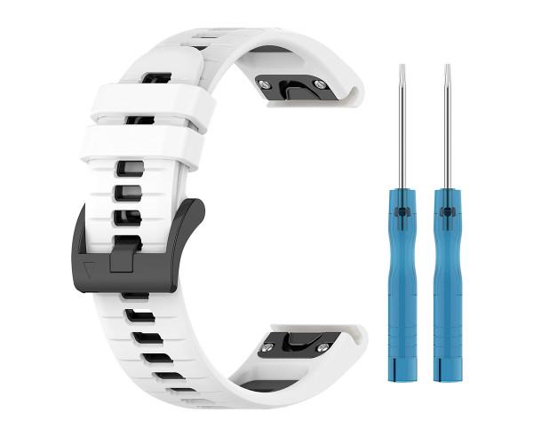 Ремешок Sport Silicone Dual Color для Garmin Descent Mk3/Descent Mk 3i 43 мм 20 мм Белый с черным Ремешок Sport Silicone Dual Color для Garmin Descent Mk3/Descent Mk 3i 43 мм 20 мм Белый с черным