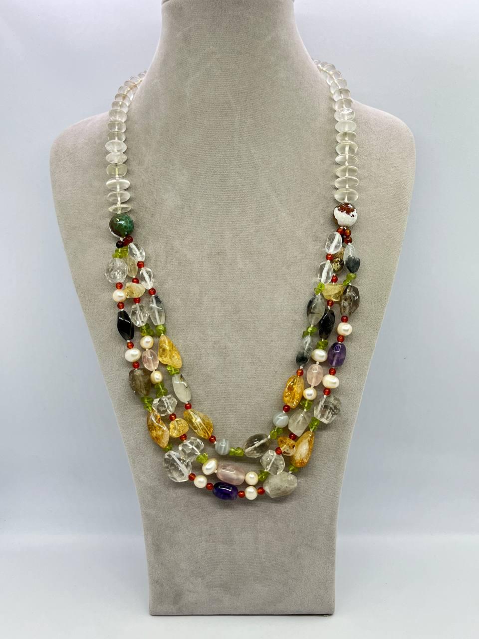 Бусы самоцветы 60 см Разноцветный (10160) - фото 2 Бусы самоцветы 60 см Разноцветный (10160) - фото 2