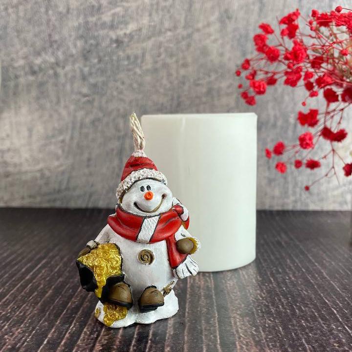 Форма для свечей Снеговик с сокровищем (162)