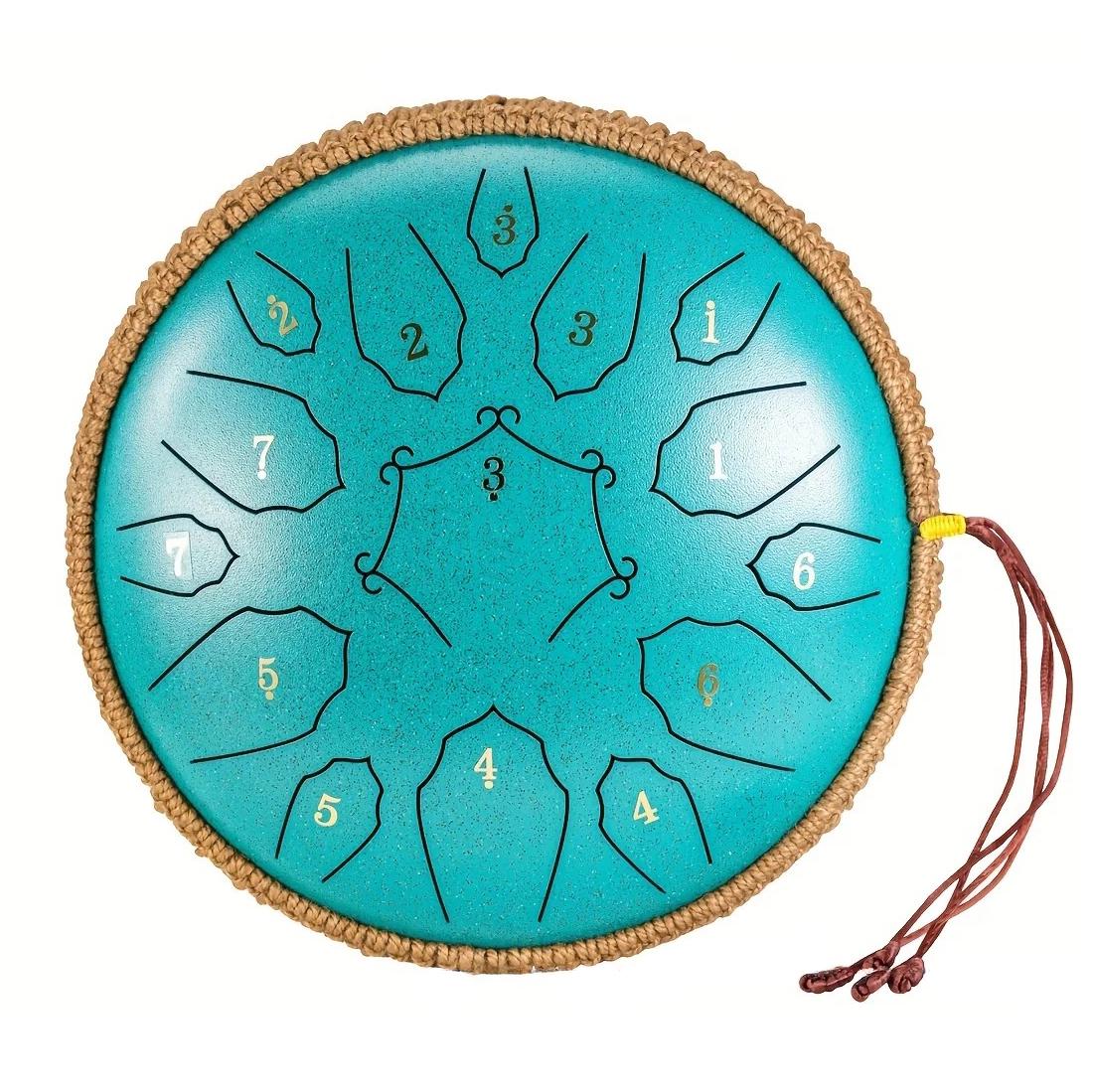 Глюкофон Tongue Drum на 15 нот с сумкой и аксессуарами 30,5 см 12" Green (2512823966)