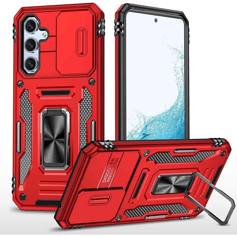 Ударопрочный чехол Camshield Army Ring для Samsung Galaxy A35 / A55 Красный/Red