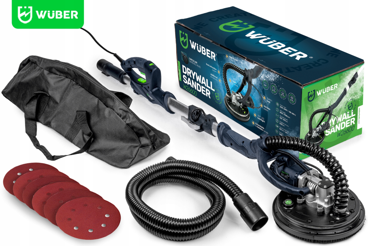 Шлифмашина для стен Wuber 1500 Вт 230 В (W2660012) - фото 7 Шлифмашина для стен Wuber 1500 Вт 230 В (W2660012) - фото 7
