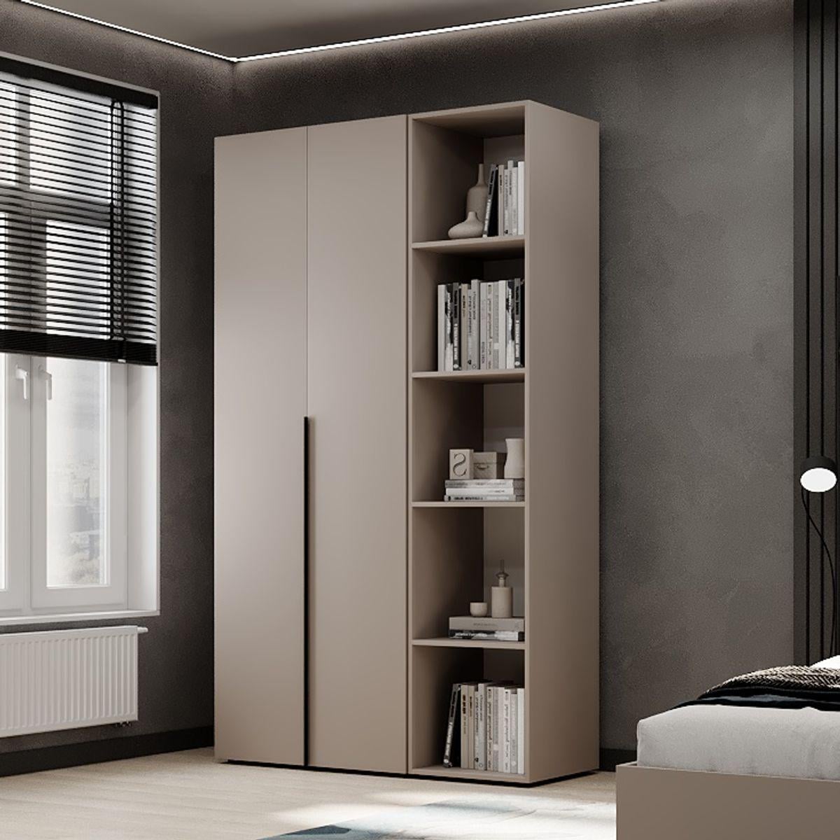 Шкаф распашный AiH Light №11 2-дверный с полками и штангой для одежды 120x220x50 см Кашемир (LTK01114000000)