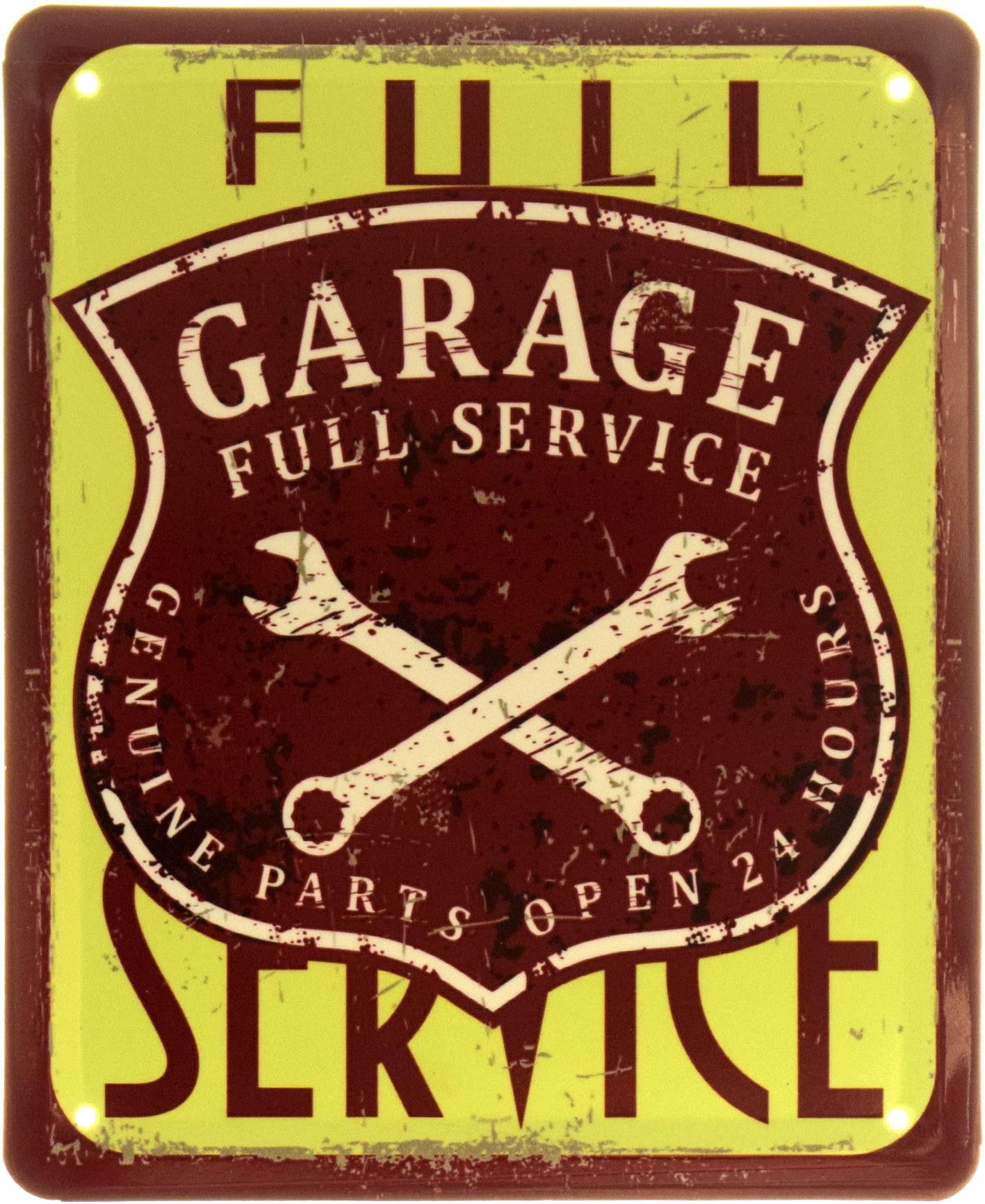 Табличка металлическая "Garage Full Service" 18x22 см (ms-103884)