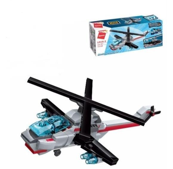 Конструктор Qman Военная техника Hurricane Helicopter 83 дет.