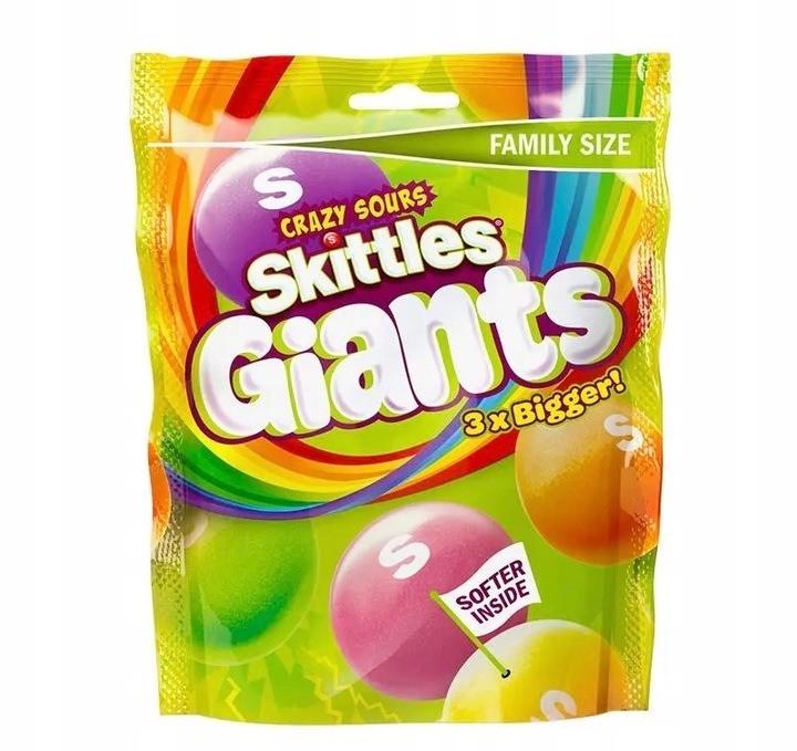 Драже Skittles Giants Vegan Chewy Sour Sweets Fruit 3X Bigger 141 г (1899107408)