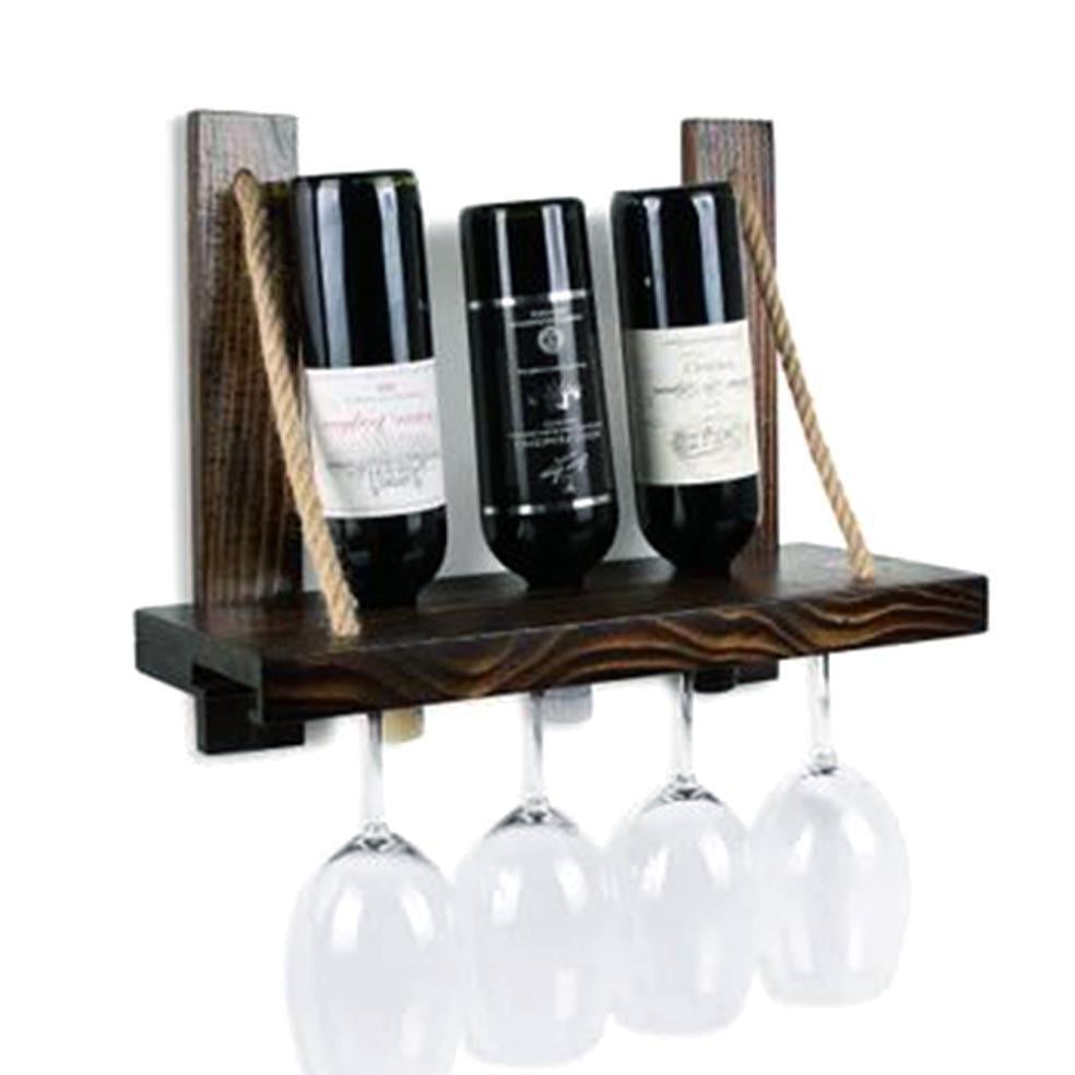 Полка для вина настенная из дерева Тикуго Капучино (ПНК-007209)