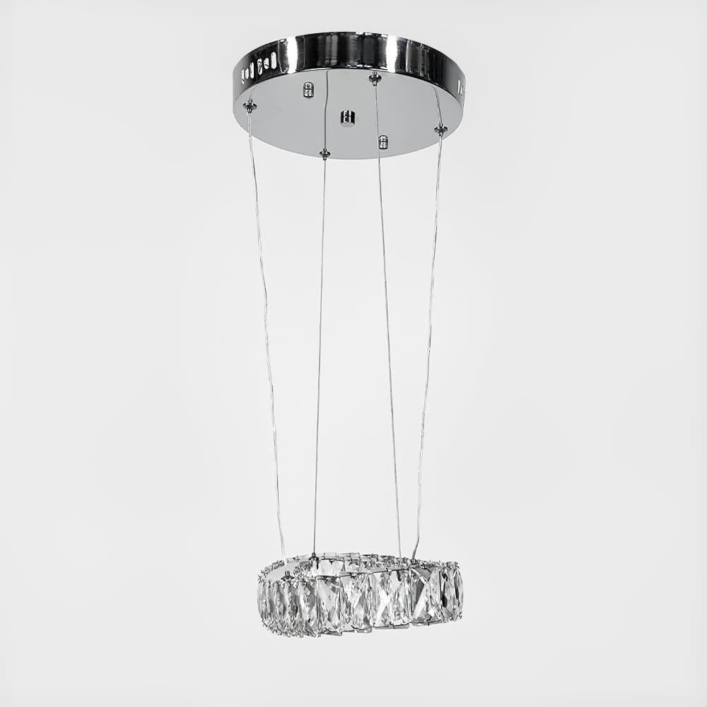 Люстра элегантная с подвесным хрустальным овальным кольцом 38 см (T C 046/1 400)