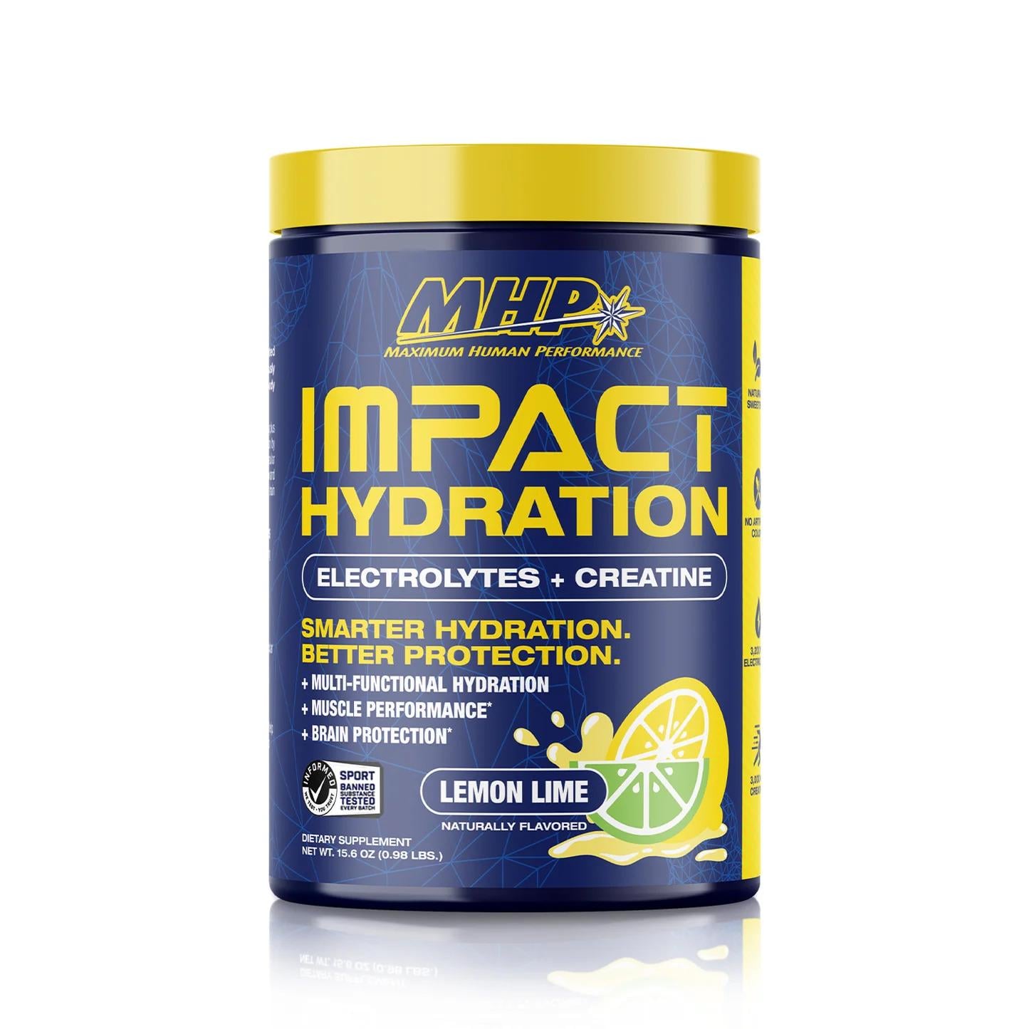 Електроліти MHP Impact Hydration Electrolytes Creatine Lemon Lime з креатином 443 г