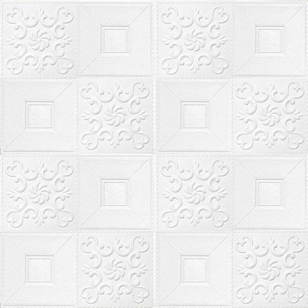 3D-панель самоклеящаяся декоративная настенно-потолочная фигуры 700x700x5 мм (3DPanda-0006)