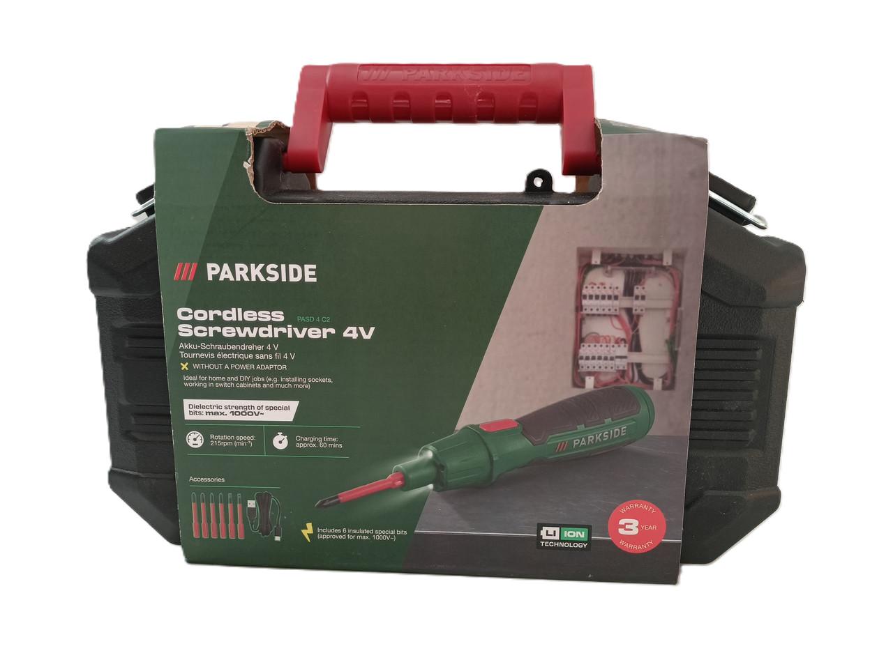 Отвертка аккумуляторная PARKSIDE PASD 4 C2 4 В 1,5 Ач USB-C - фото 10