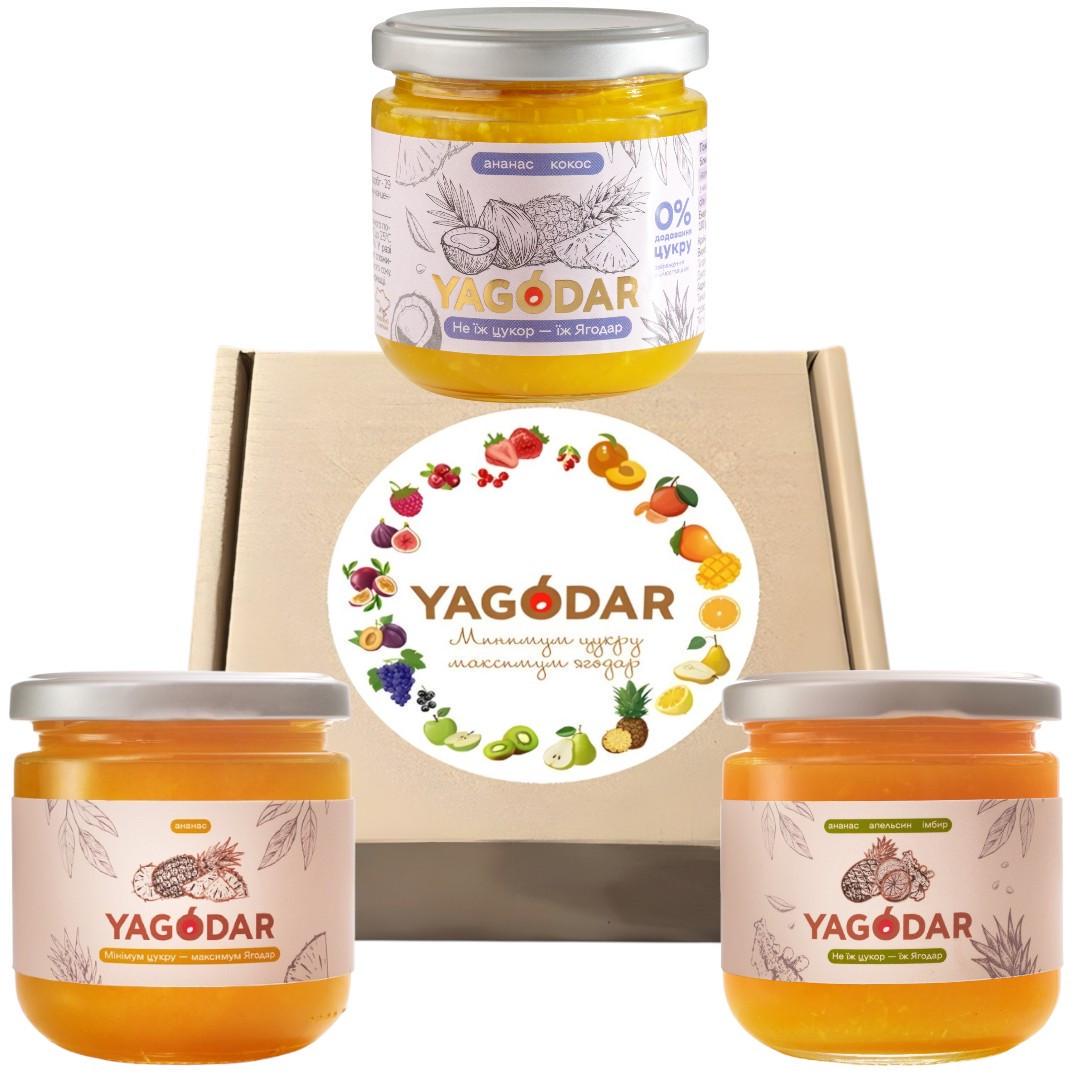Джем YAGODAR Ананасовий 630 г 3 шт. (2346927997)