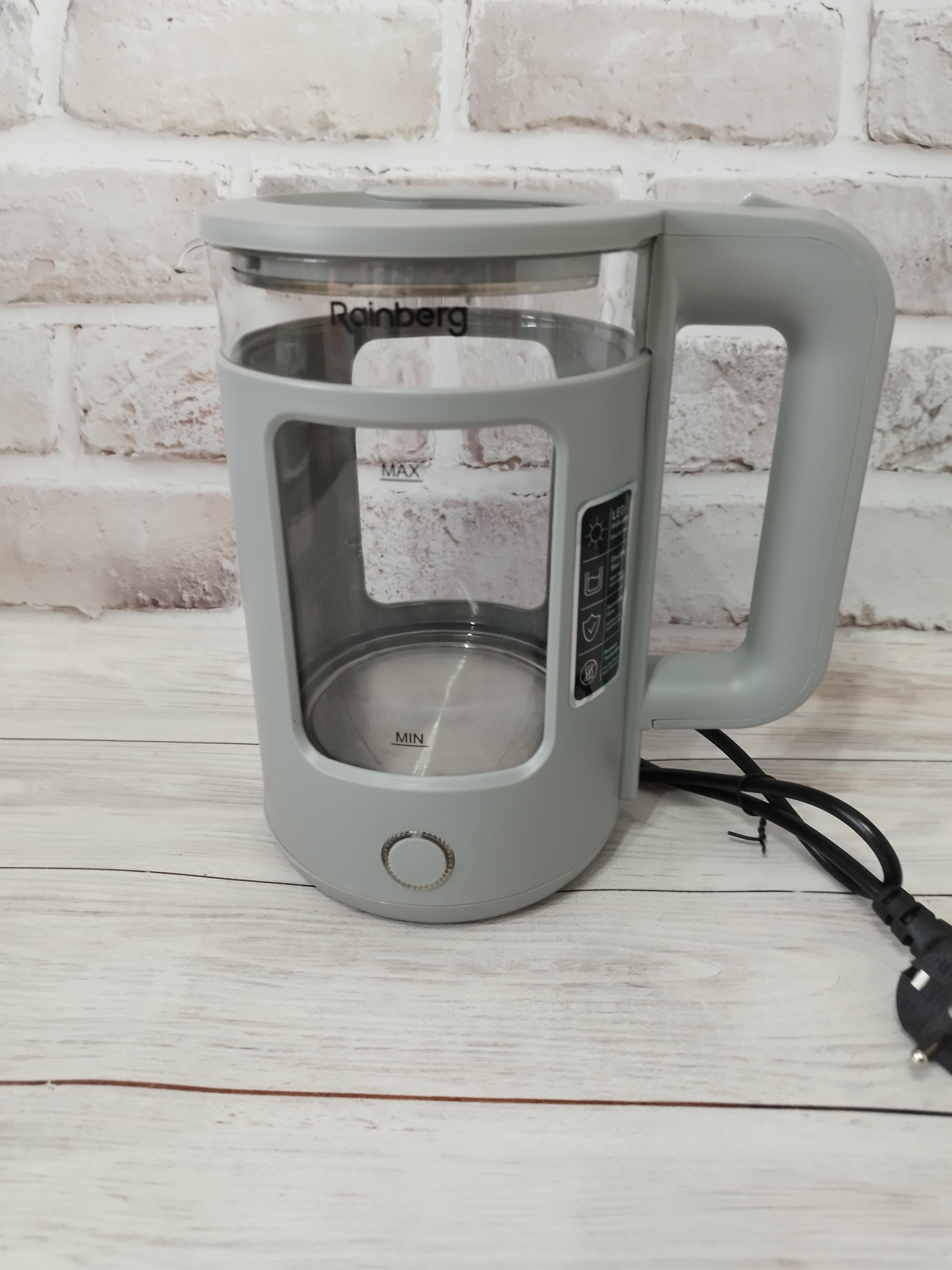 Електрочайник Rainberg RB-2220s скляний 2200W 2 л (14579128)