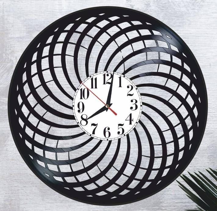 Часы настенные Лофт-винтаж 2175 из виниловой пластинки