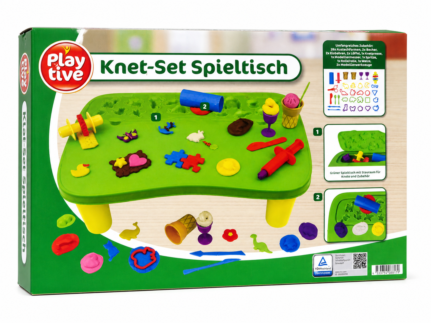 Набір для ліплення Playtive Knet-Set Spieltisch дитячий столик для пластиліну з аксесуарами