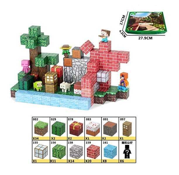Конструктор магнітний Minecraft LZCK084 фігурки героїв 97 елементів (MTT-198621) - фото 2 Конструктор магнітний Minecraft LZCK084 фігурки героїв 97 елементів (MTT-198621) - фото 2