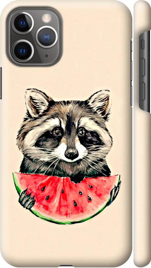 Чехол на iPhone 11 Pro Енотик с арбузом (4605c-1788-42517)