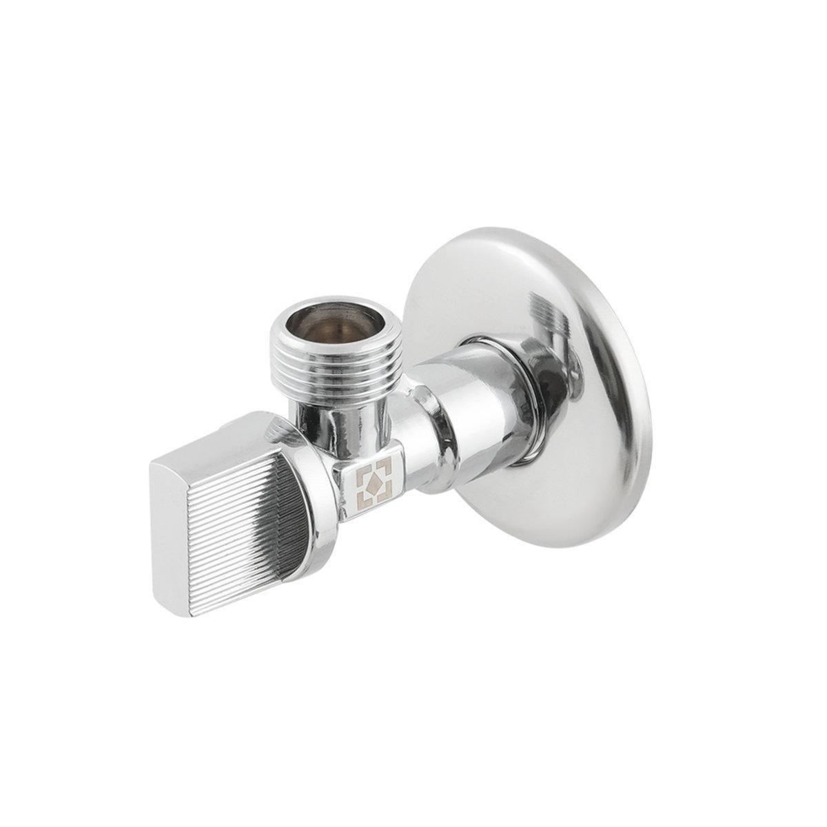 Кран приборный угловой Raftec Relo KH0101 1/2" ЗЗ Silver (SW-99360)