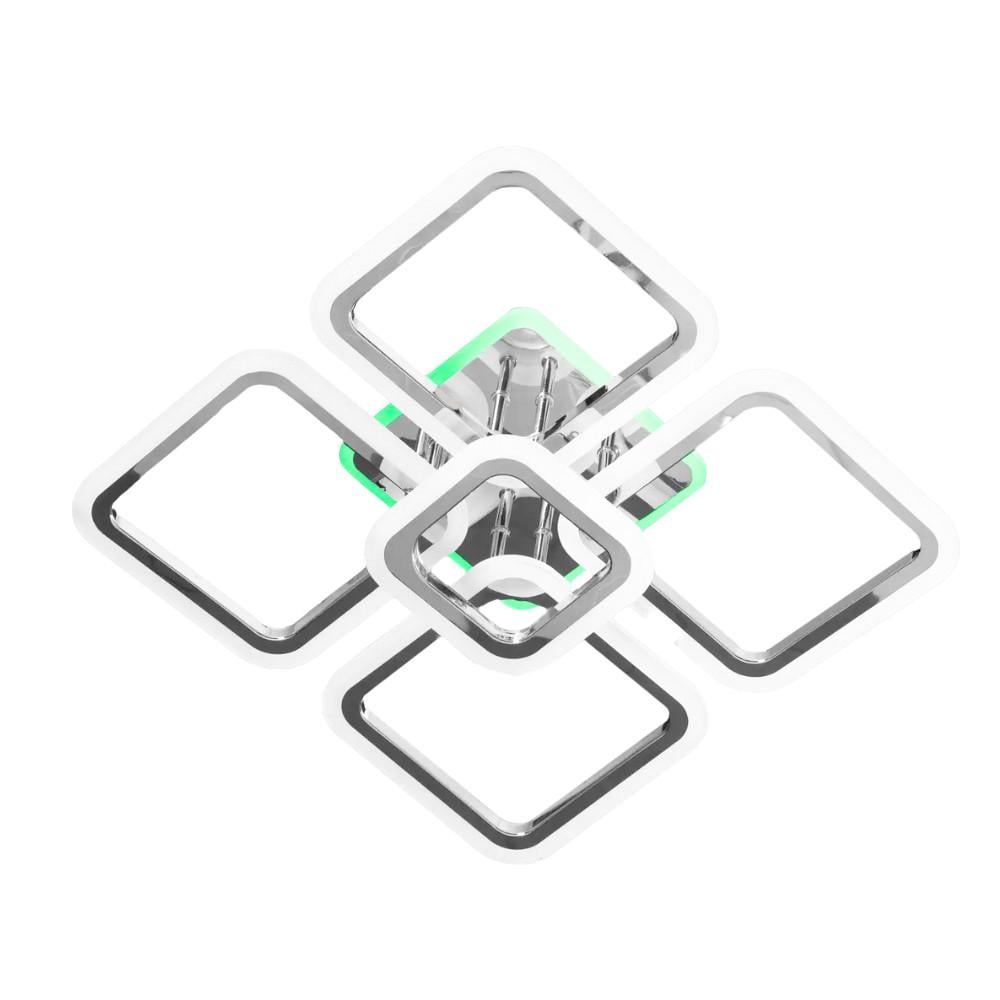 Люстра Свет SY-5330/4+1CR- LED з пультом 102W Срібний (27854211)