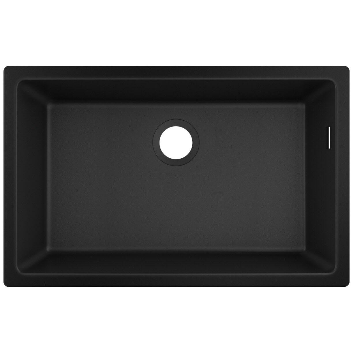Мойка кухонная Hansgrohe 43432170 гранитная прямоугольная 710x450 мм Черный (25955307)