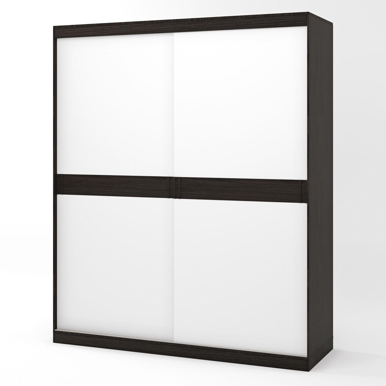 Шкаф-купе Эверест Соната 1800 двухдверный 180х60х217 см Венге темный/белый (DTM-2397)