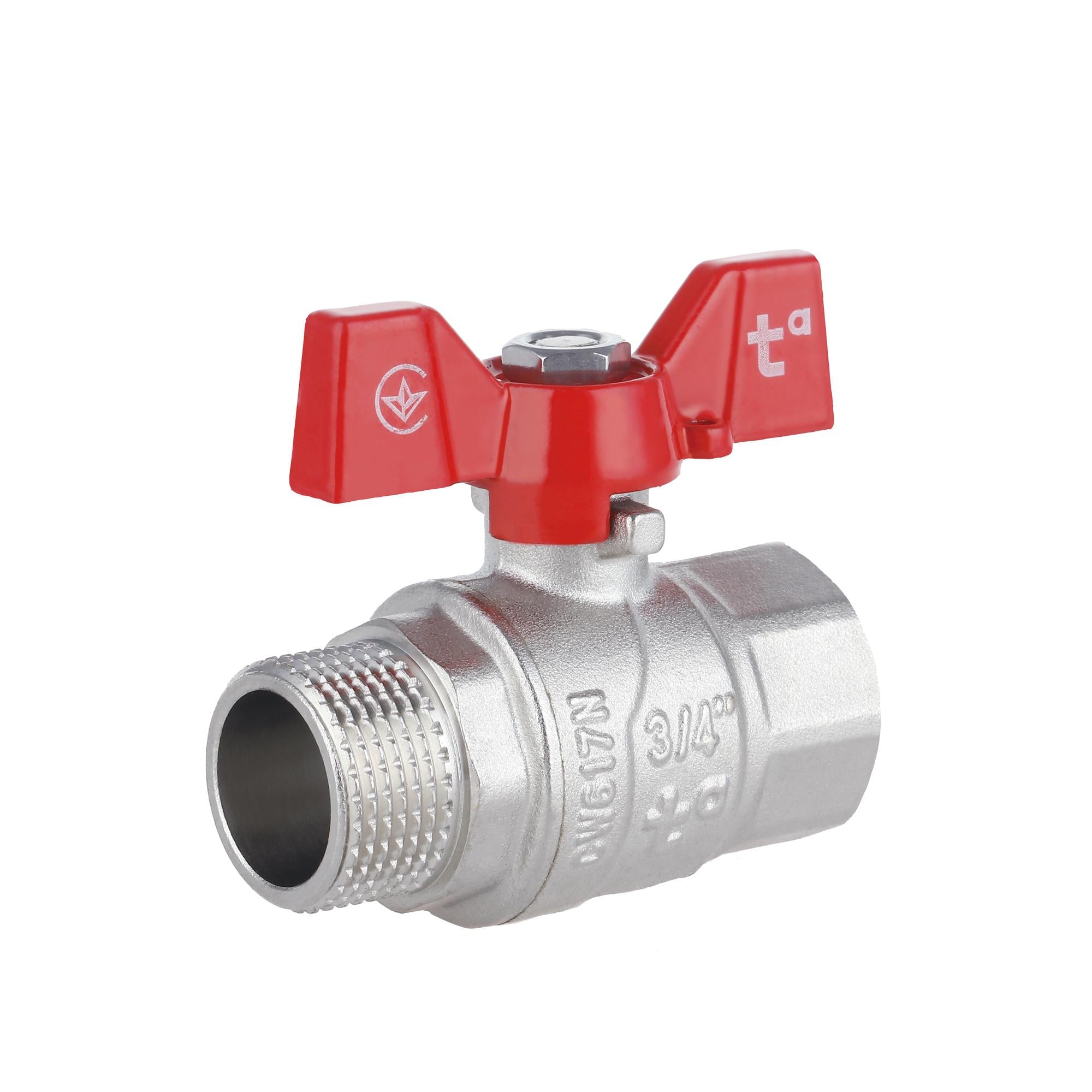 Кран шаровой Thermo Alliance Forte 3/4" ВЗ для воды бабочка (SF607W20)