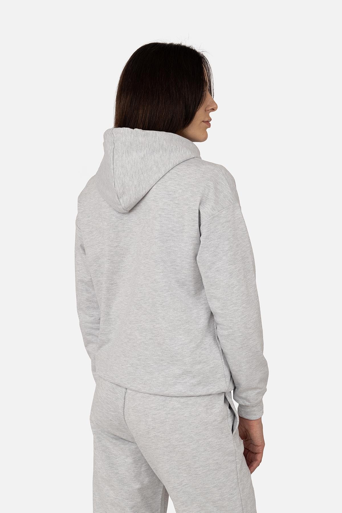 Худи женский ЦБ-00266282 р. 42 Светло-серый (SKT001035593) - фото 4