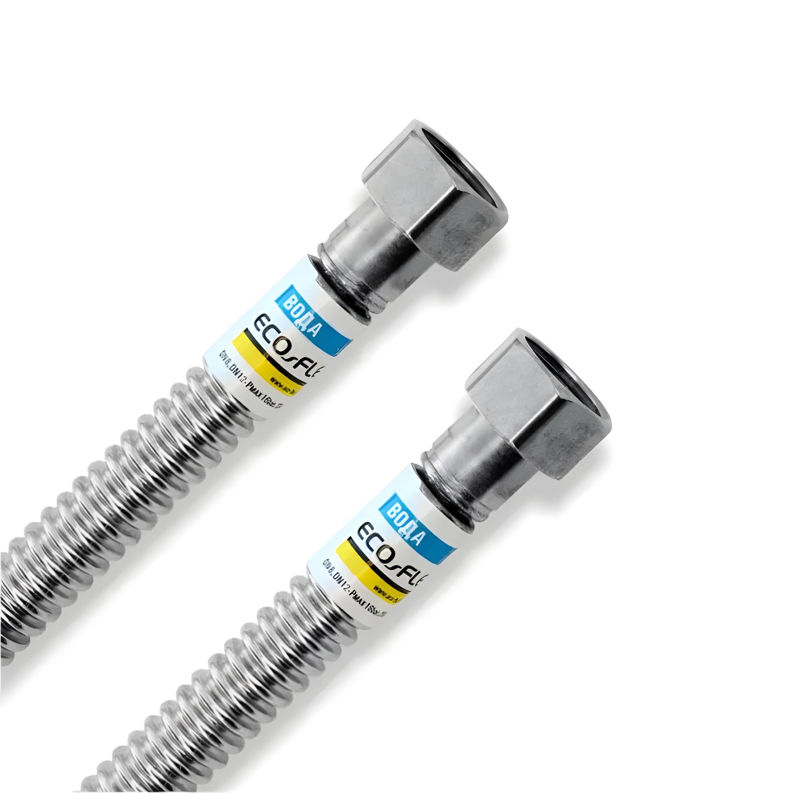 Нержавіючий шланг для води Eco-Flex Вода/Супер 60 см гайка-гайка 1/2" (SQ-1024961)