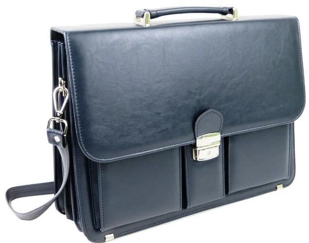 Портфель деловой из искусственной кожи AMO Синий (super359_SST10 navy)