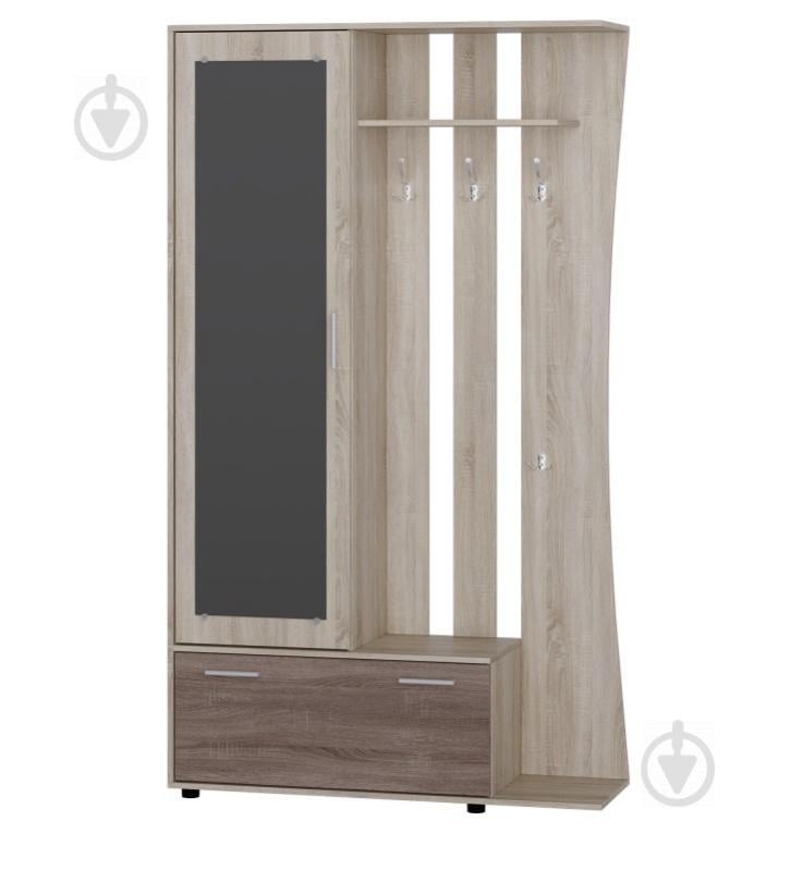 Прихожая с зеркалом Эверест Авео-2 сонома + трюфель  (EVR-2190)