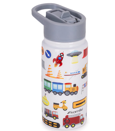 Термопляшка дитяча Kamille з машинками з нержавіючої сталі 480 мл Білий (32105682)